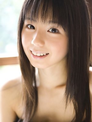 Rina Koike Asian with sexy legs under black dress is romantic